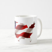 VS - Amerikaanse vlag binnen de VS Koffiemok (Voorkant rechts)