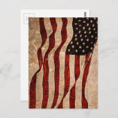 VS. Amerikaanse Vlag Briefkaart (Voorkant / Achterkant)