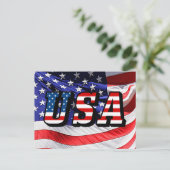 VS - Amerikaanse vlag Briefkaart (Staand voorkant)