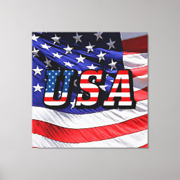 VS - Amerikaanse vlag Canvas Afdruk