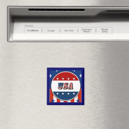 VS - Amerikaanse vlag: cirkelvormige vlag #2 Refri Magneet