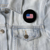 VS Amerikaanse Vlag Cool Patriottisch VS Onafhanke Ronde Button 5,7 Cm (In situ)