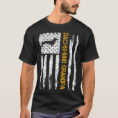 VS Amerikaanse vlag Dachshund Opa Silhou T-shirt (Voorkant)