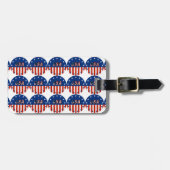 VS - Amerikaanse vlag en sterren in Bagagelabel ro (Voorkant horizontaal)