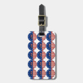 VS - Amerikaanse vlag en sterren in Bagagelabel ro (Voorkant verticaal)