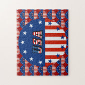VS - Amerikaanse vlag en sterren in circulatie Legpuzzel (Verticaal)
