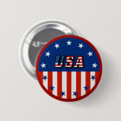VS - Amerikaanse vlag en sterren in circulatie Ronde Button 5,7 Cm (Voorkant /achterkant)