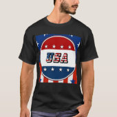 VS - Amerikaanse vlag en sterren in cirkel #2 T-shirt (Voorkant)