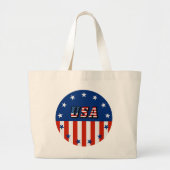 VS - Amerikaanse vlag en sterren in cirkeltas Grote Tote Bag (Voorkant)