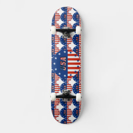 VS - Amerikaanse vlag en sterren in het Schaats va Skateboard
