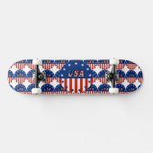VS - Amerikaanse vlag en sterren in het Schaats va Skateboard (Horizontaal)