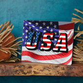 VS - Amerikaanse vlag Fotoplaat (Zijkant)