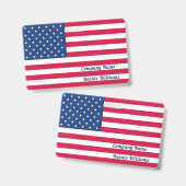 VS / Amerikaanse vlag | Gepersonaliseerd Badge (Voor- en achterkant)