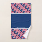 VS AMERIKAANSE VLAG Gepersonaliseerde Schrift BLAU Bad Handdoek (Handdoek)