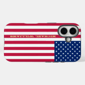 VS Amerikaanse vlag goud monogrammed patriottisch Case-Mate iPhone Case (Achterkant (horizontaal))