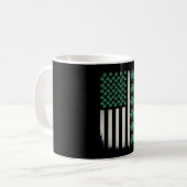 VS Amerikaanse Vlag Klaver St. Patrick's Day Ameri Koffiemok (Voorkant links)