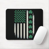VS Amerikaanse Vlag Klaver St. Patrick's Day Ameri Muismat (Met muis)