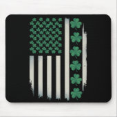 VS Amerikaanse Vlag Klaver St. Patrick's Day Ameri Muismat (Voorkant)