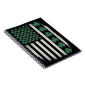 VS Amerikaanse Vlag Klaver St. Patrick's Day Ameri Notitieboek (Rechterzijde)