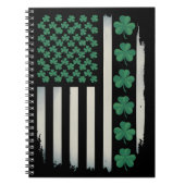 VS Amerikaanse Vlag Klaver St. Patrick's Day Ameri Notitieboek (Voorkant)