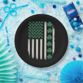VS Amerikaanse Vlag Klaver St. Patrick's Day Ameri Papieren Bordje (Feest)