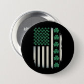VS Amerikaanse Vlag Klaver St. Patrick's Day Ameri Ronde Button 7,6 Cm (Voorkant /achterkant)