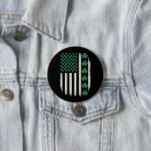 VS Amerikaanse Vlag Klaver St. Patrick's Day Ameri Ronde Button 7,6 Cm (In situ)