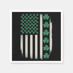 VS Amerikaanse Vlag Klaver St. Patrick's Day Ameri Servet