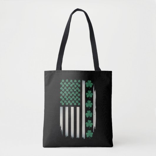 VS Amerikaanse Vlag Klaver St. Patrick's Day Ameri Tote Bag (Voorkant)