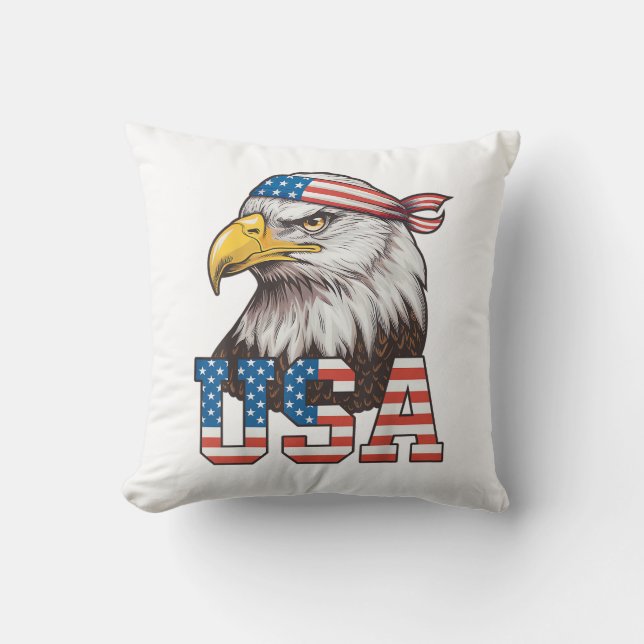 VS Amerikaanse Vlag Mannen Vrouwen Kinderen Amerik Kussen (Voorkant)