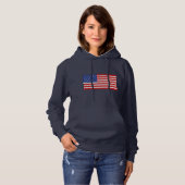 VS - Amerikaanse vlag met de juiste afmetingen Hoodie (Voorkant volledig)
