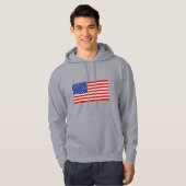 VS - Amerikaanse vlag met de juiste afmetingen Hoodie (Voorkant volledig)