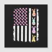 VS Amerikaanse vlag met konijn voor Pasen (Voorkant)