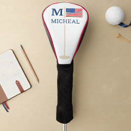 VS-Amerikaanse Vlag Monogram Naam Golfheadcover