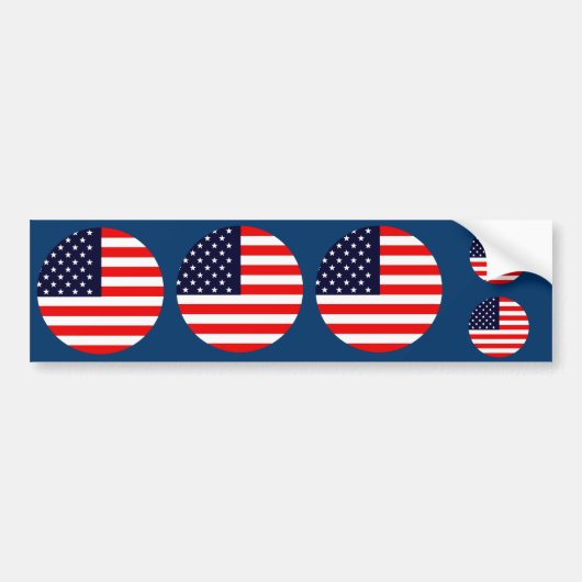 VS AMERIKAANSE VLAG Multi-Stickers Bumpersticker (Voorkant)