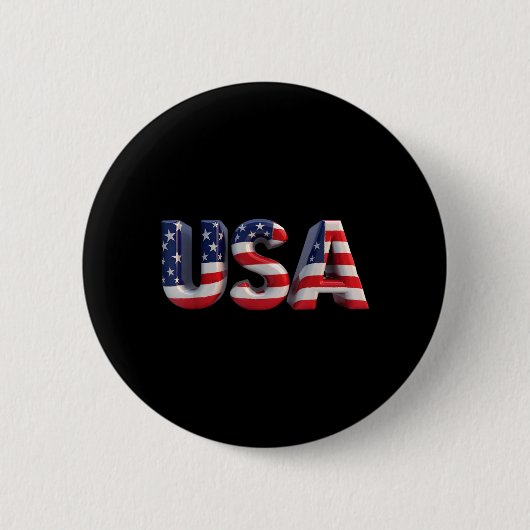 VS Amerikaanse Vlag Patriottisch Ronde Button 5,7 Cm (Voorkant)