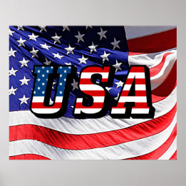 VS - Amerikaanse vlag Poster
