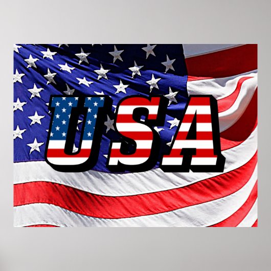 VS - Amerikaanse vlag Poster (Voorkant)