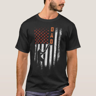 VS Amerikaanse vlag Proud Cricket Dad Silhou T-shirt