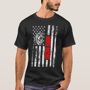 VS Amerikaanse Vlag Sporten Patriottisch Paarden R T-shirt