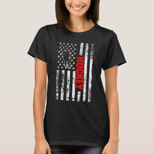 VS Amerikaanse Vlag Sporten Patriottische Hockey T-shirt