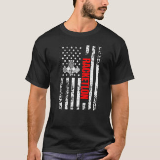 VS Amerikaanse Vlag Sporten Patriottische Racketlo T-shirt