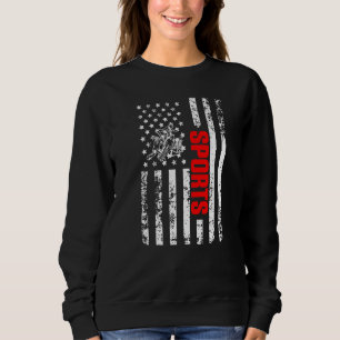 VS Amerikaanse Vlag Sporten Patriottische Sporten Trui