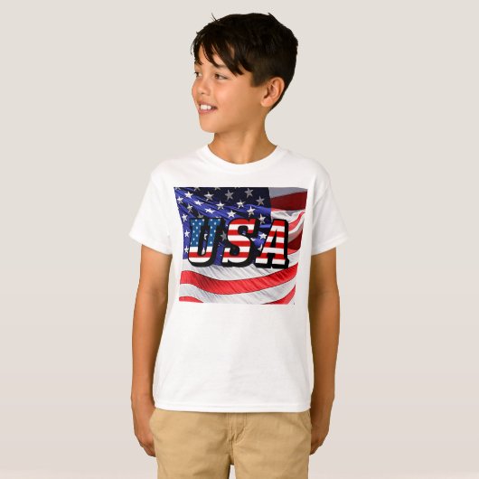VS - Amerikaanse vlag T-Shirt (Voorkant volledig)