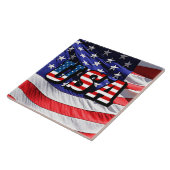 VS - Amerikaanse vlag Tegeltje (Zijkant)