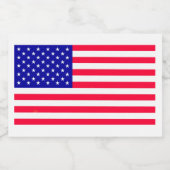 VS Amerikaanse vlag Voedsel- en drankenetiketten i Sparkling Wijnetiket (Enkel label)