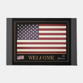 VS & Amerikaanse vlag - VS matten/sport Welkom Deurmat (Voorkant)