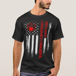 VS Amerikaanse vlag Wereld Okayest Locksmit T-shirt