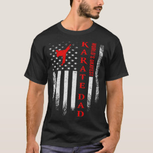  VS Amerikaanse vlag World's Okayest Karate D T-shirt