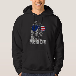 VS Amerikaanse vlagpatriotticus op 4 juli Bald ea Hoodie